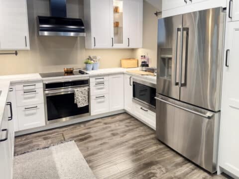 kitchen appliances that were installed during a remodel